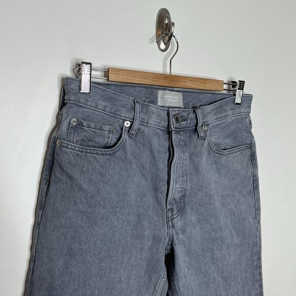 Everlane The Relaxed Straight Jean Gray Womens 26 Organic Cotton Button Fly - Picture 2 of 8